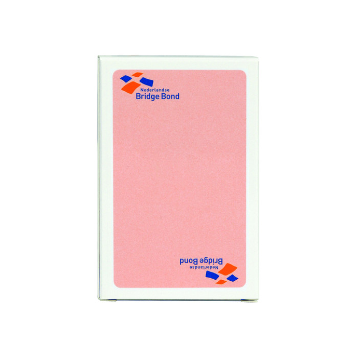 Speelkaarten bridgebond roze