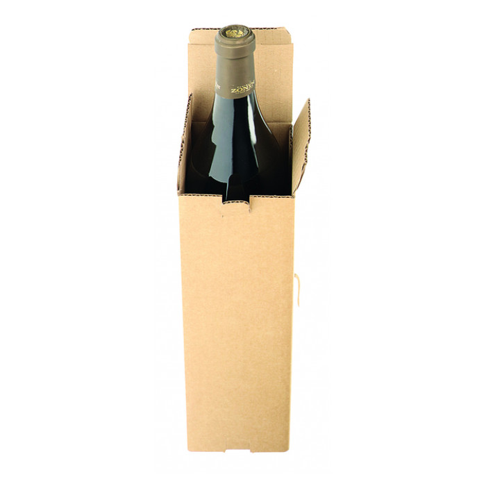 Verzenddoos fles IEZZY karton bruin 90x90x360mm
