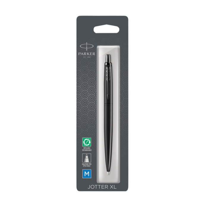 Balpen Parker Jotter XL Monochrome black medium blister à 1 stuk