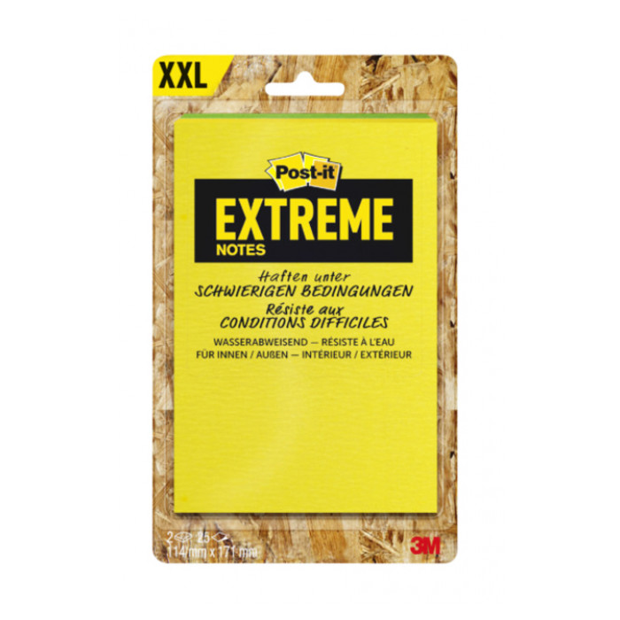 Memoblok Post-it Extreme 114x171mm groen geel