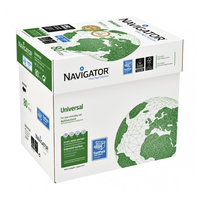Kopieerpapier Navigator Universal Nonstop A4 80gr wit