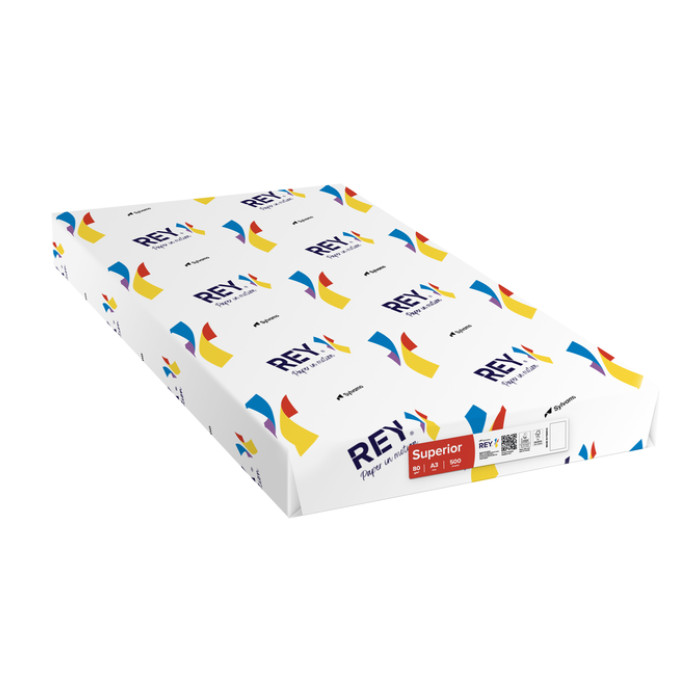Kopieerpapier Rey Superior A3 80gr wit 500 vel