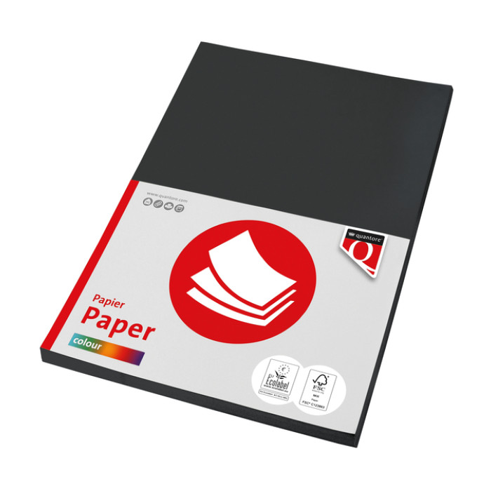 Kopieerpapier Quantore Colour A4 80gr zwart 100 vel