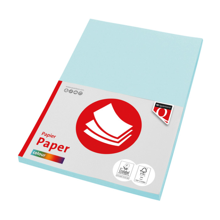 Kopieerpapier Quantore Colour A4 80gr lichtblauw 100 vel