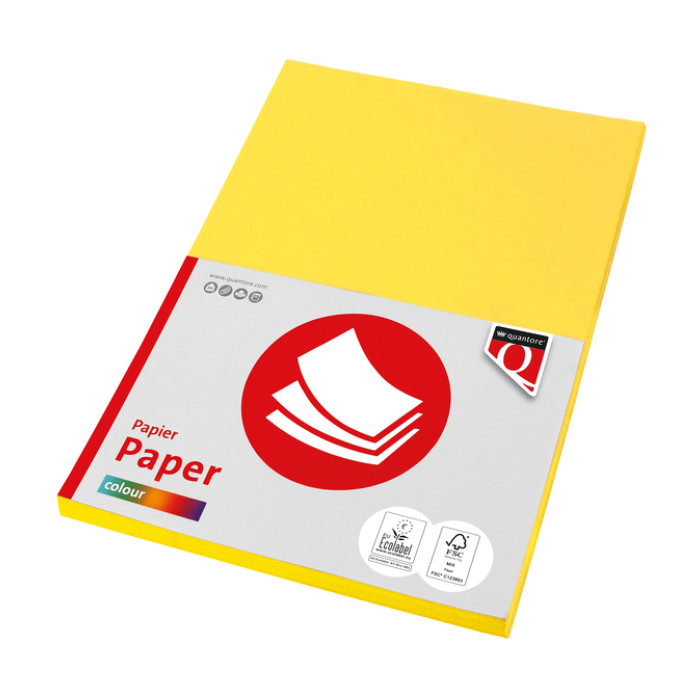 Kopieerpapier Quantore Colour A4 80gr geel 100 vel