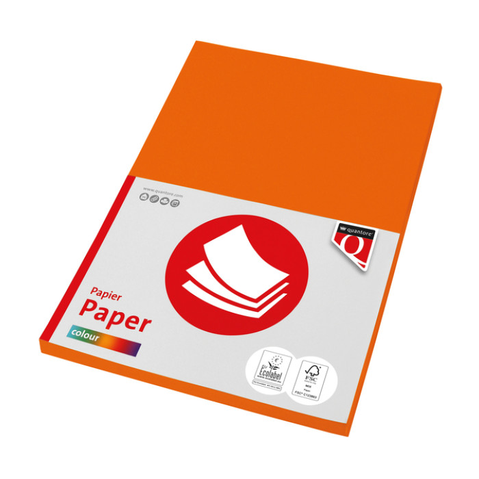 Kopieerpapier Quantore Colour A4 80gr oranje 100vel