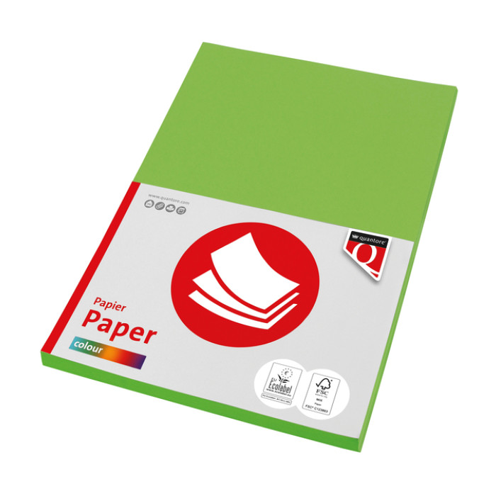 Kopieerpapier Quantore Colour A4 80gr helgroen 100vel