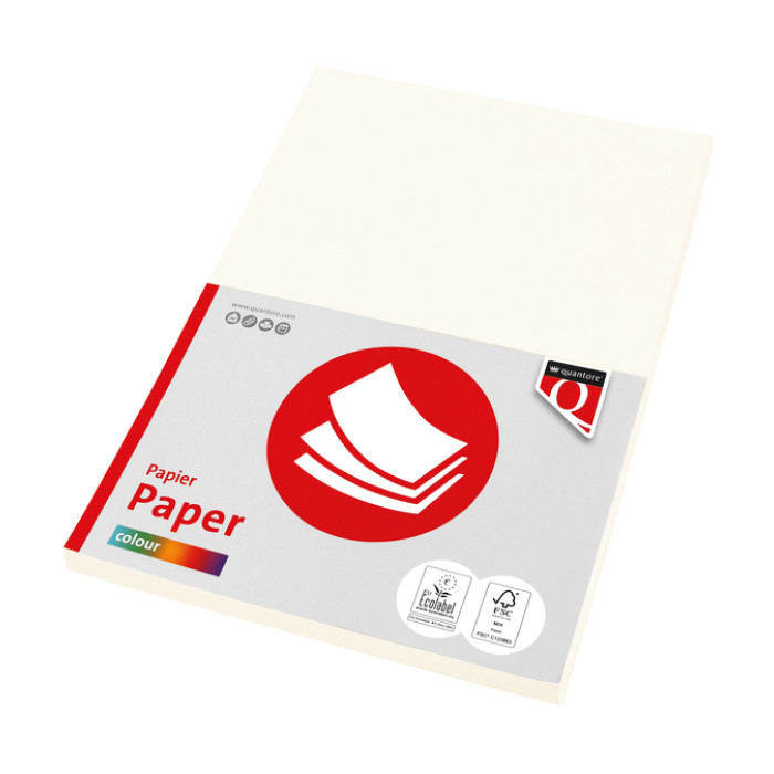 Kopieerpapier Quantore Colour A4 160gr roomwit 50 vel