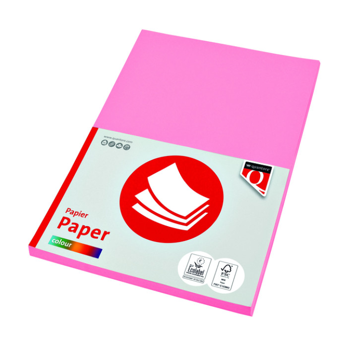 Kopieerpapier Quantore Colour A4 160gr roze 50vel