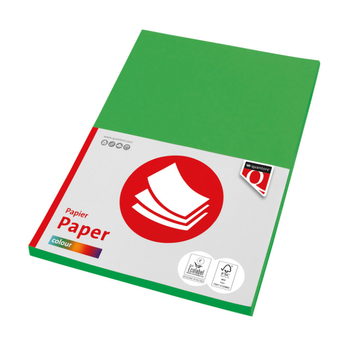 Kopieerpapier Quantore Colour A4 160gr grasgroen 50vel