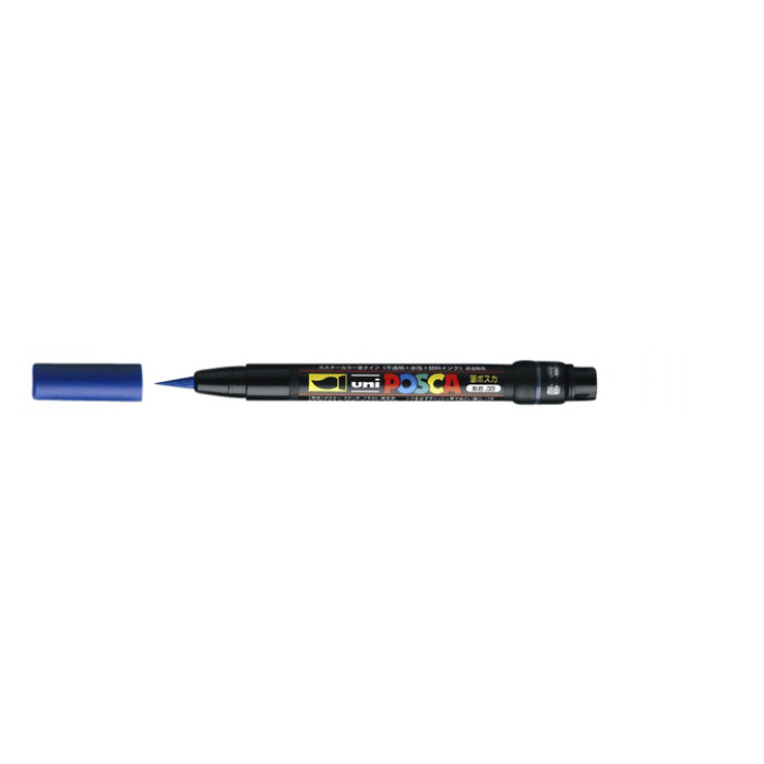 Brushverfstift Posca PCF350 donkerblauw