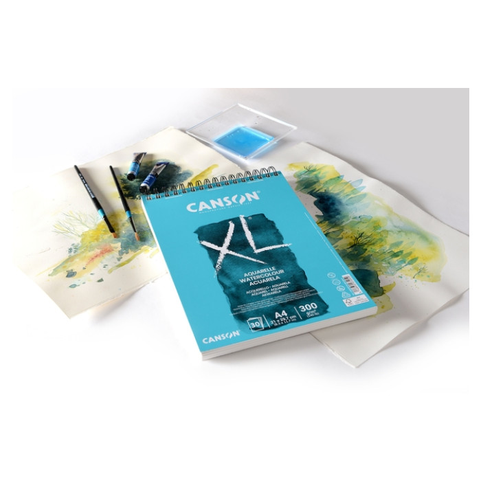 Aquarelblok Canson XL Aquarelle A5 20V 300gr spiraal