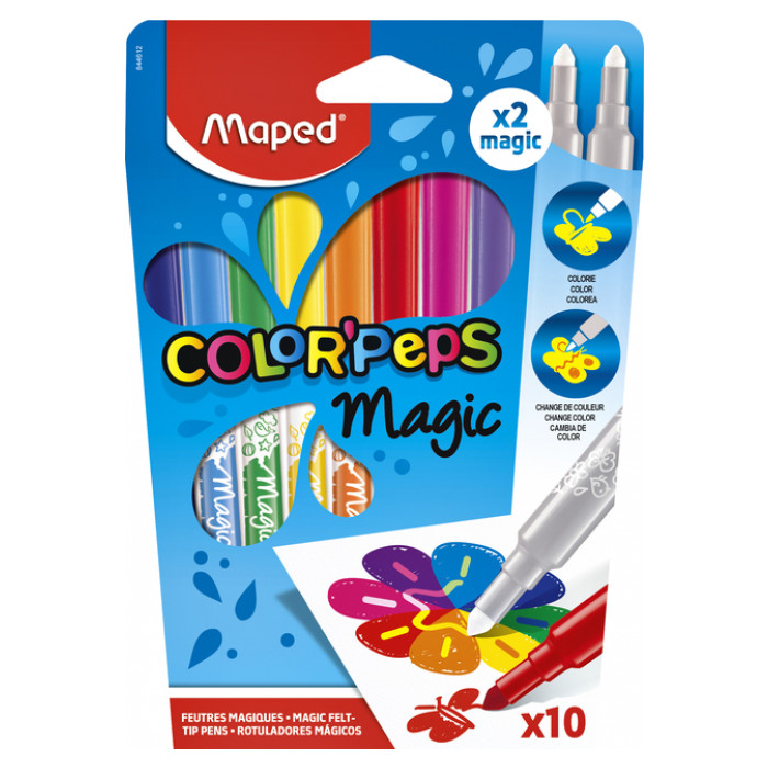 Viltstift Maped Color'Peps Magic set á 10 kleuren