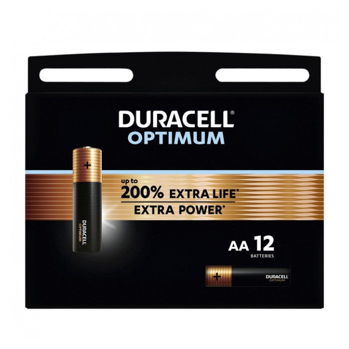 Batterij Duracell Optimum 200% 12xAA