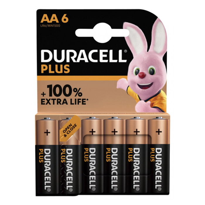 Batterij Duracell Plus 6xAA