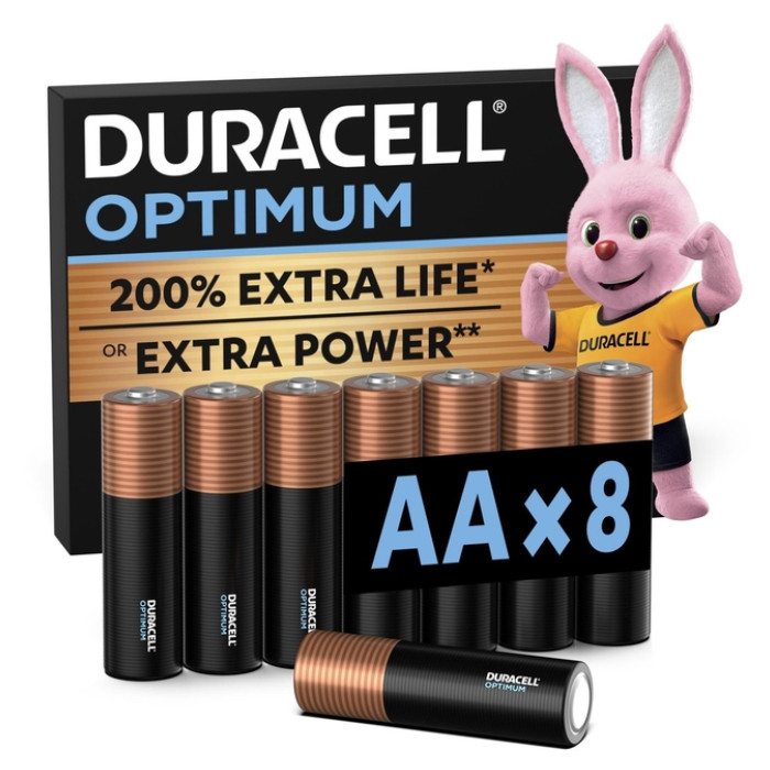 Batterij Duracell Optimum 200% 8xAA