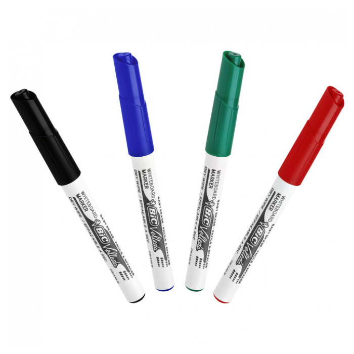 Blister 4 BIC Whiteboard Marker Velleda 1741 blister assorti