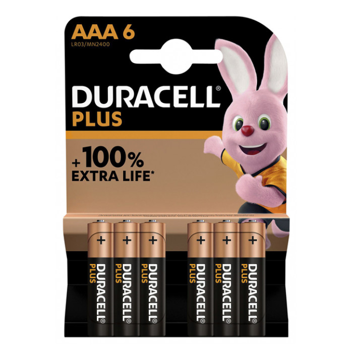 Batterij Duracell Plus 6xAAA