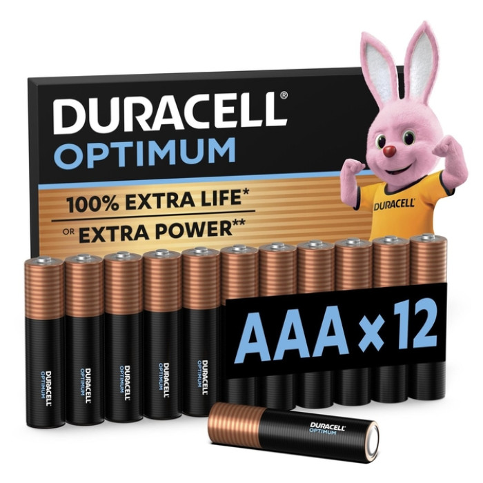 Batterij Duracell Optimum 100% 12xAAA