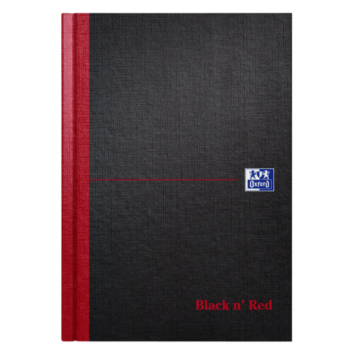 Notitieboek Oxford Black n' Red A5 96vel lijn
