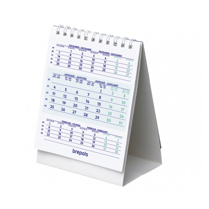 3-Maandsbureaukalender 2025 Brepols 10.5x13cm