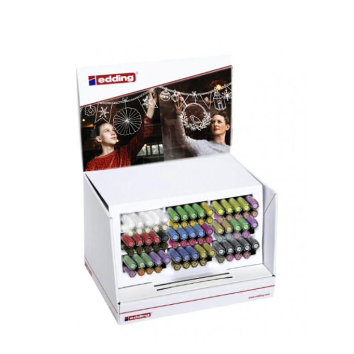 Krijtstift edding 4085 by Securit rond 1-2mm assorti