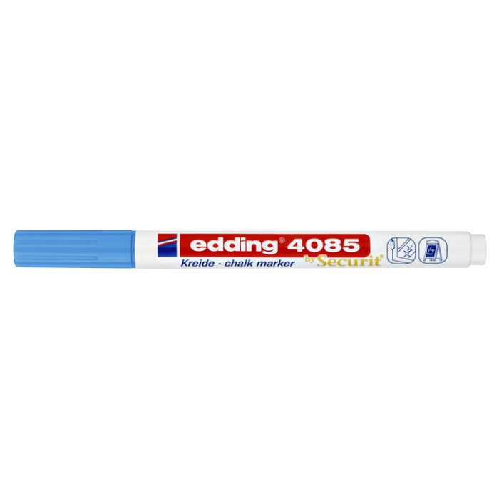 Krijtstift edding 4085 by Securit rond 1-2mm lichtblauw