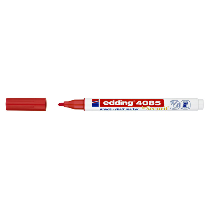 Krijtstift edding 4085 by Securit rond 1-2mm rood
