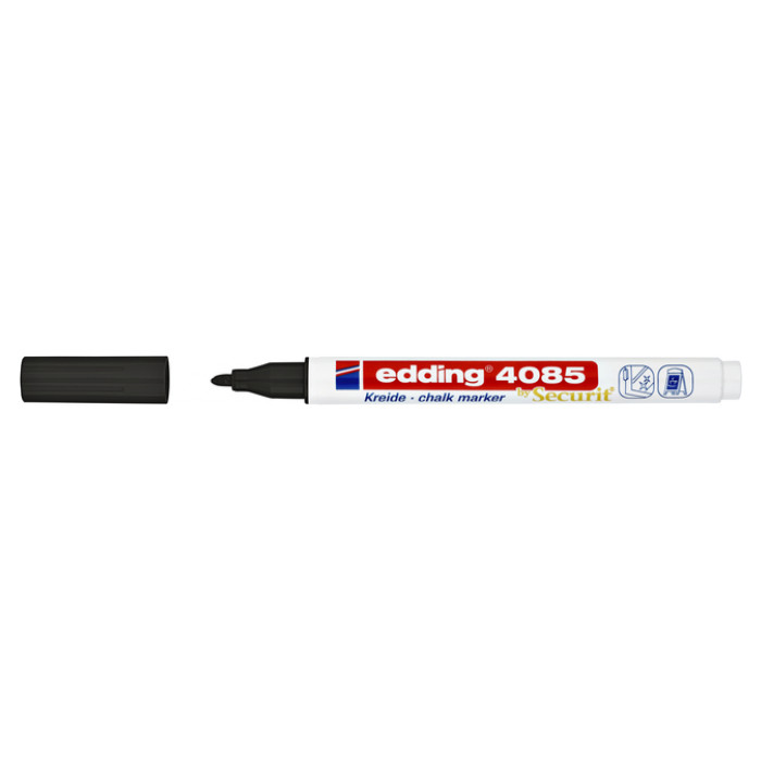 Krijtstift edding 4085 by Securit rond 1-2mm zwart