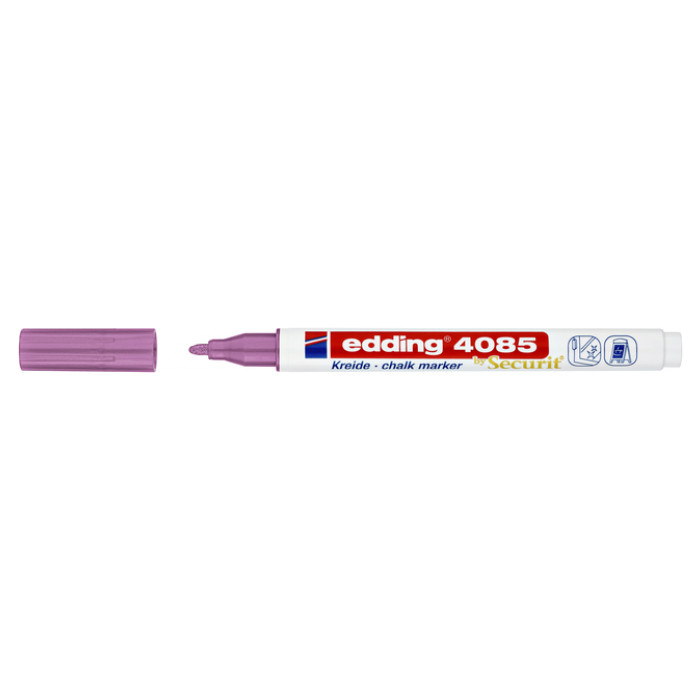 Krijtstift edding 4085 by Securit rond 1-2mm metallic roze