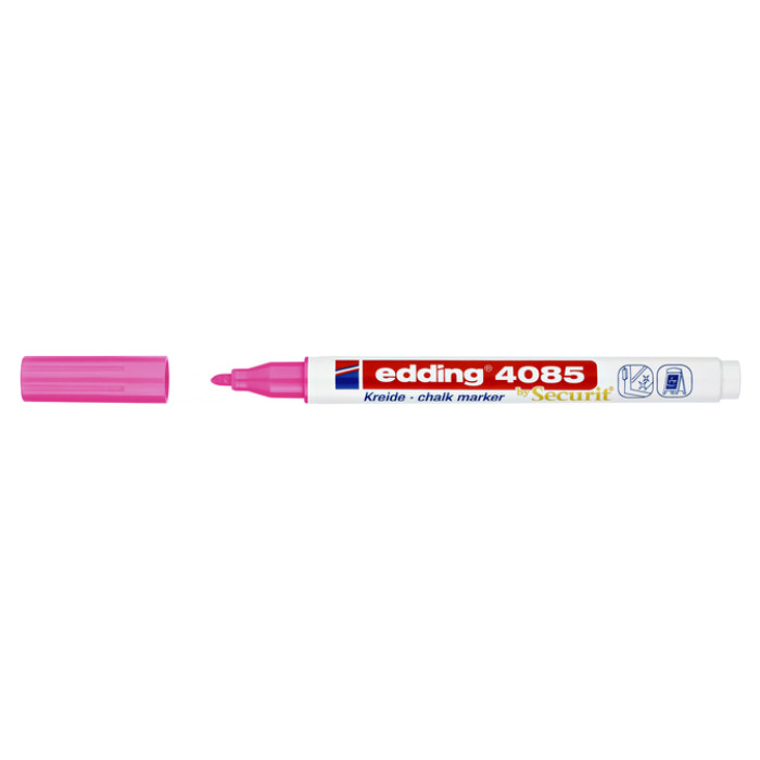 Krijtstift edding 4085 by Securit rond 1-2mm neon roze