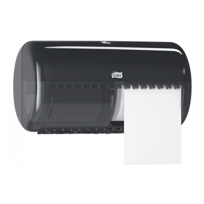 Toiletpapierdispenser Tork T4  Elevation twin verticaal zwart 557008