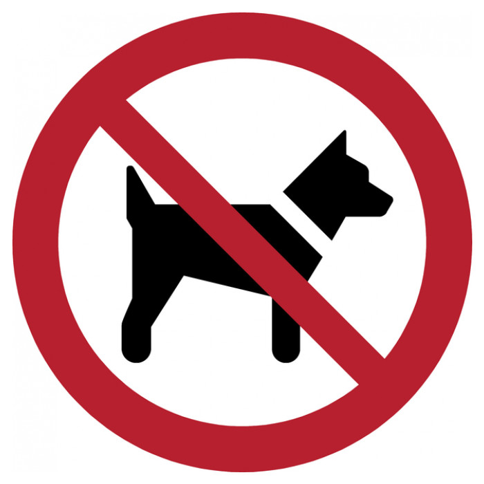 Pictogram Tarifold honden niet toegestaan ø200mm