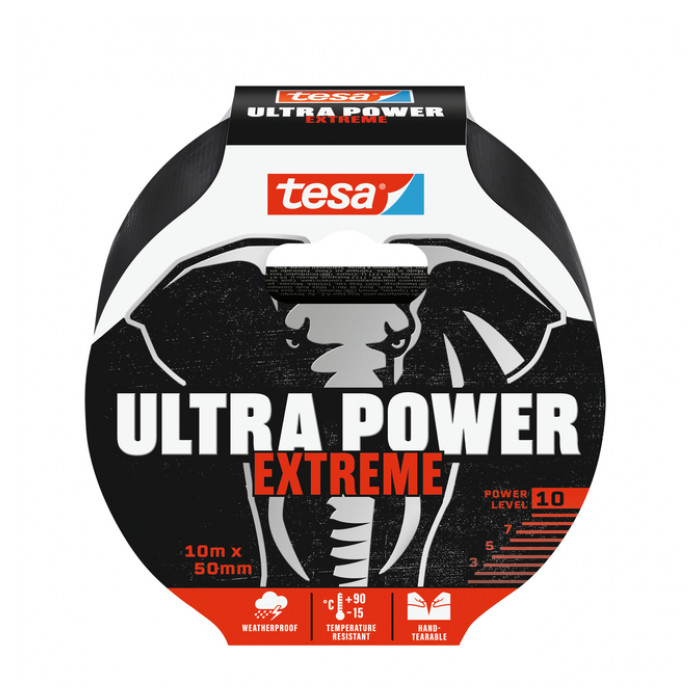 Reparatietape tesa Ultra Power Extreme repair 10mx50mm zwart