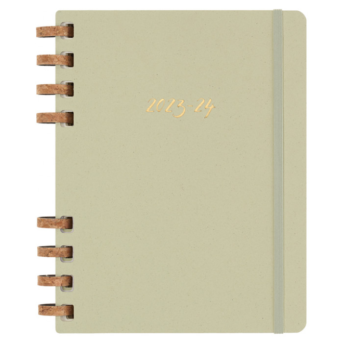 Agenda 2023/2024 Moleskine 12M Academic Planner Weekly 7dag/2pagina's extra large 204x252mm hard cover ringen crush kiwi
