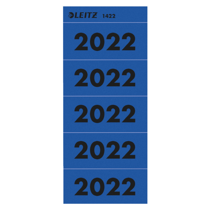 Rugetiket Leitz 2022 80mm blauw