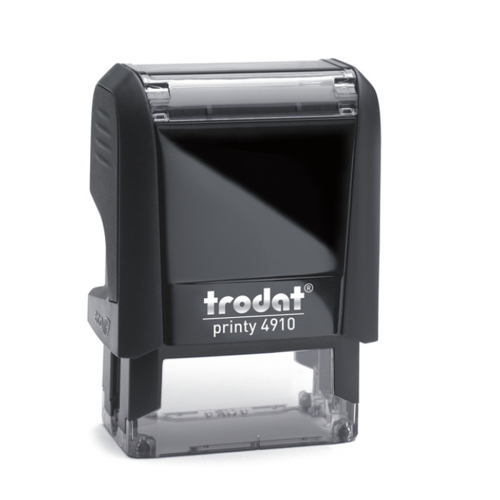 Tekststempel Trodat Printy 4910 personaliseerbaar zw 2regels 26x9mm