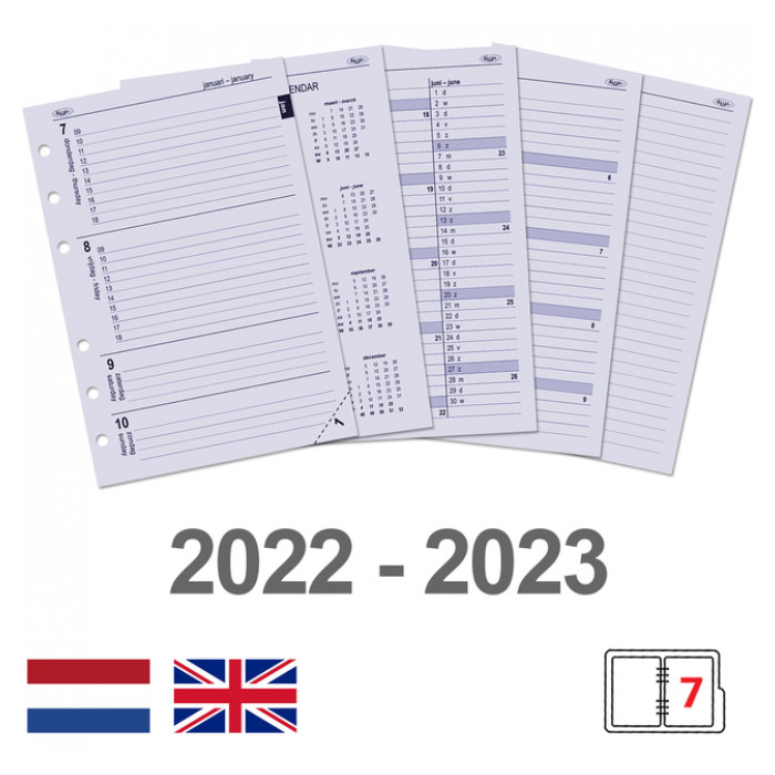 Agendavulling 2022-2023 Kalpa A5 7dagen/2pagina's