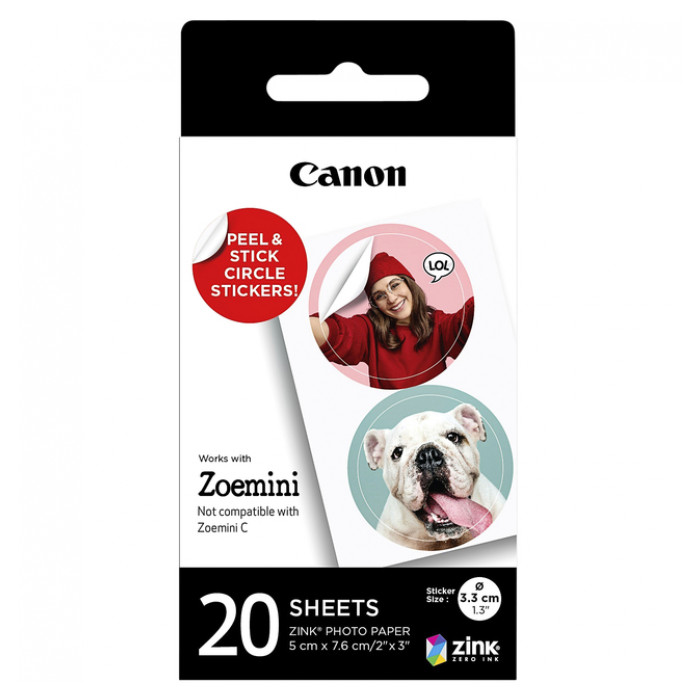 Fotopapier Canon Zoemini ZP-2030-2C 20vel