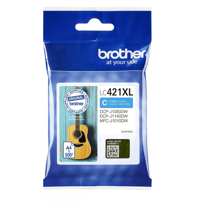Inktcartridge Brother LC-421XLC blauw