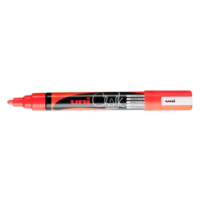 Krijtstift Uni-ball chalk rond 1.8-2.5mm fluor oranje