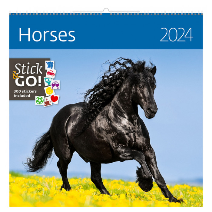 Kalender 2024 Helma 365 30x30cm paarden