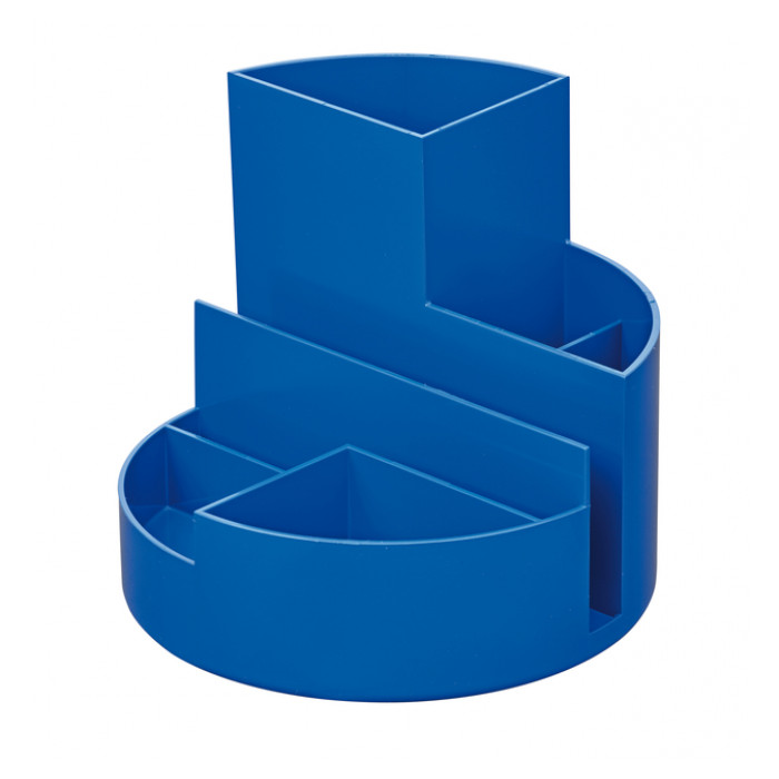 Pennenkoker MAUL roundbox Blauwe Engel recycled 6 vaks blauw