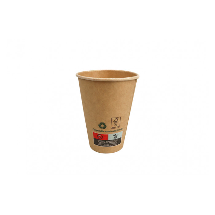 Beker IEZZY 100% fair 180ml karton 50 stuks bruin
