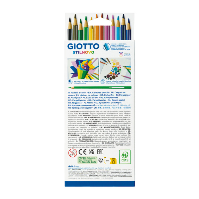 Potlood Giotto Stilnovo assorti 12 stuks
