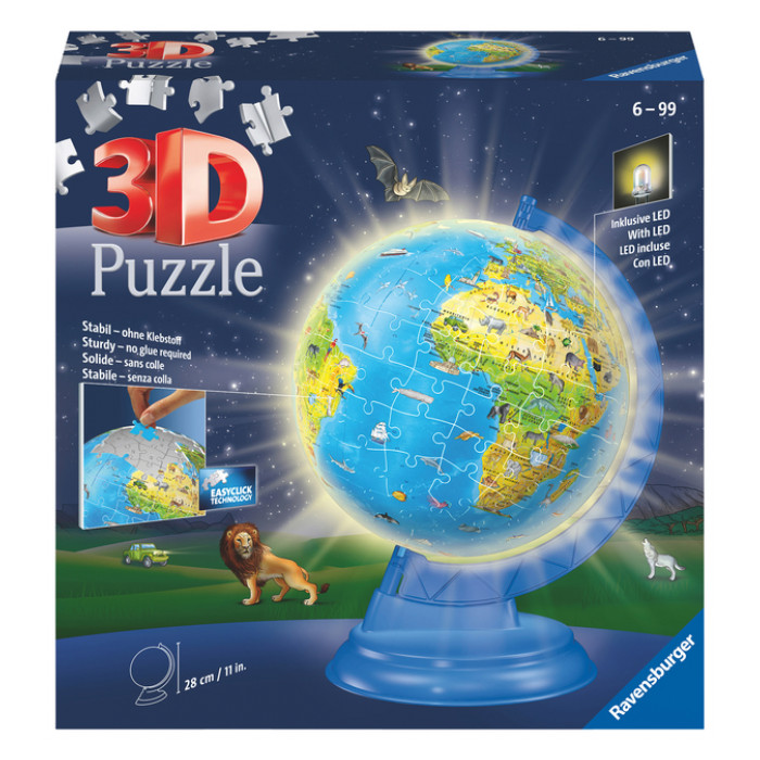3D puzzel Ravensburger Globe Night Edition XXL 54 stuks