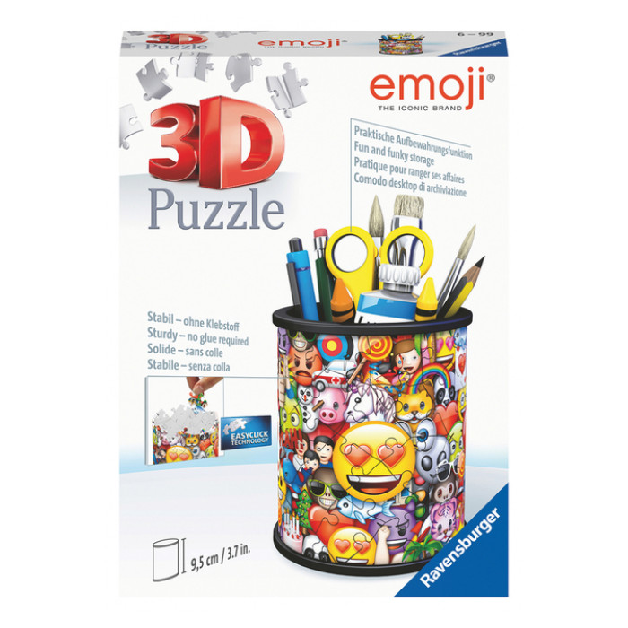 3D puzzel Ravensburger Emoji Pennenbak 54 stuks