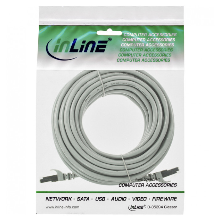 Kabel InLine Cat5e SF UTP 10 meter grijs