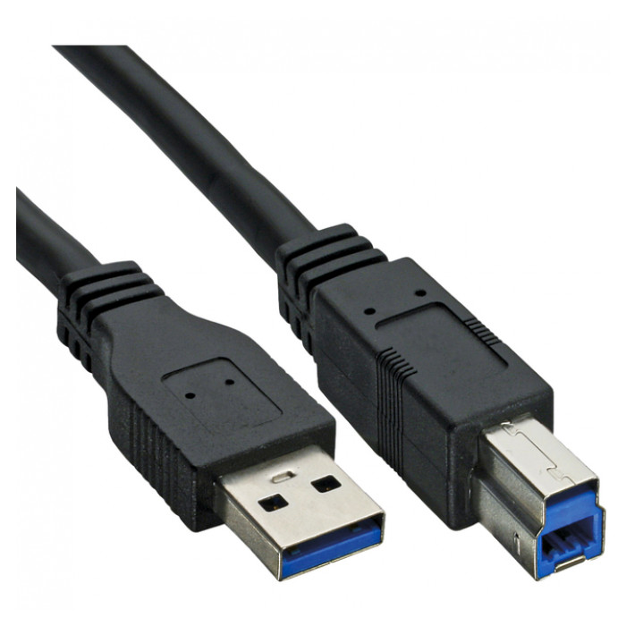 Kabel Inline USB-A USB-B 3.0 M 1.5 meter zwart