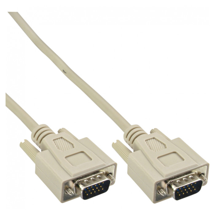Kabel InLine S VGA 15HD M-M 2 meter beige en grijs